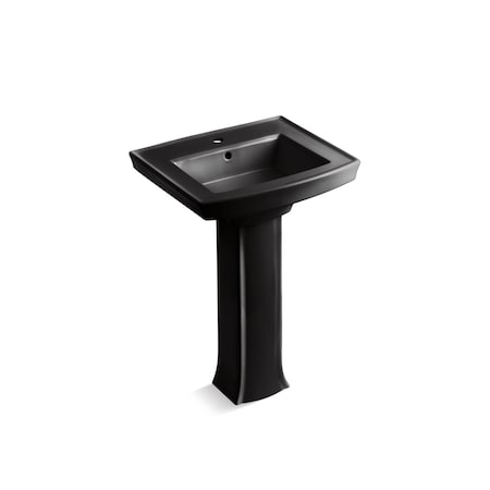 Kohler Archer Pedestal Bathroom Sink With Single Faucet Hole 2359-1-7